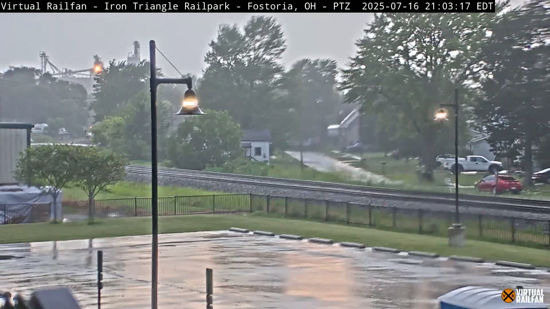 Fostoria Iron Triangle Railpark  & Railroad Crossing Live Cam -Fostoria , Seneca, Ohio, USA