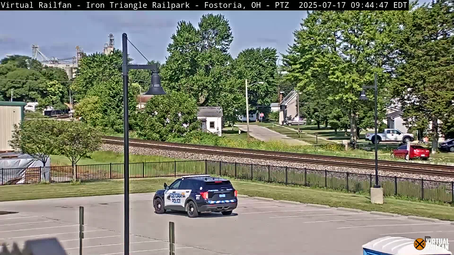 Fostoria Iron Triangle Railpark  & Railroad Crossing Live Cam -Fostoria , Seneca, Ohio, USA