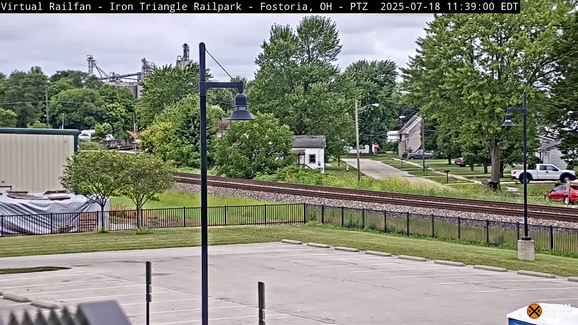 Fostoria Iron Triangle Railpark  & Railroad Crossing Live Cam -Fostoria , Seneca, Ohio, USA