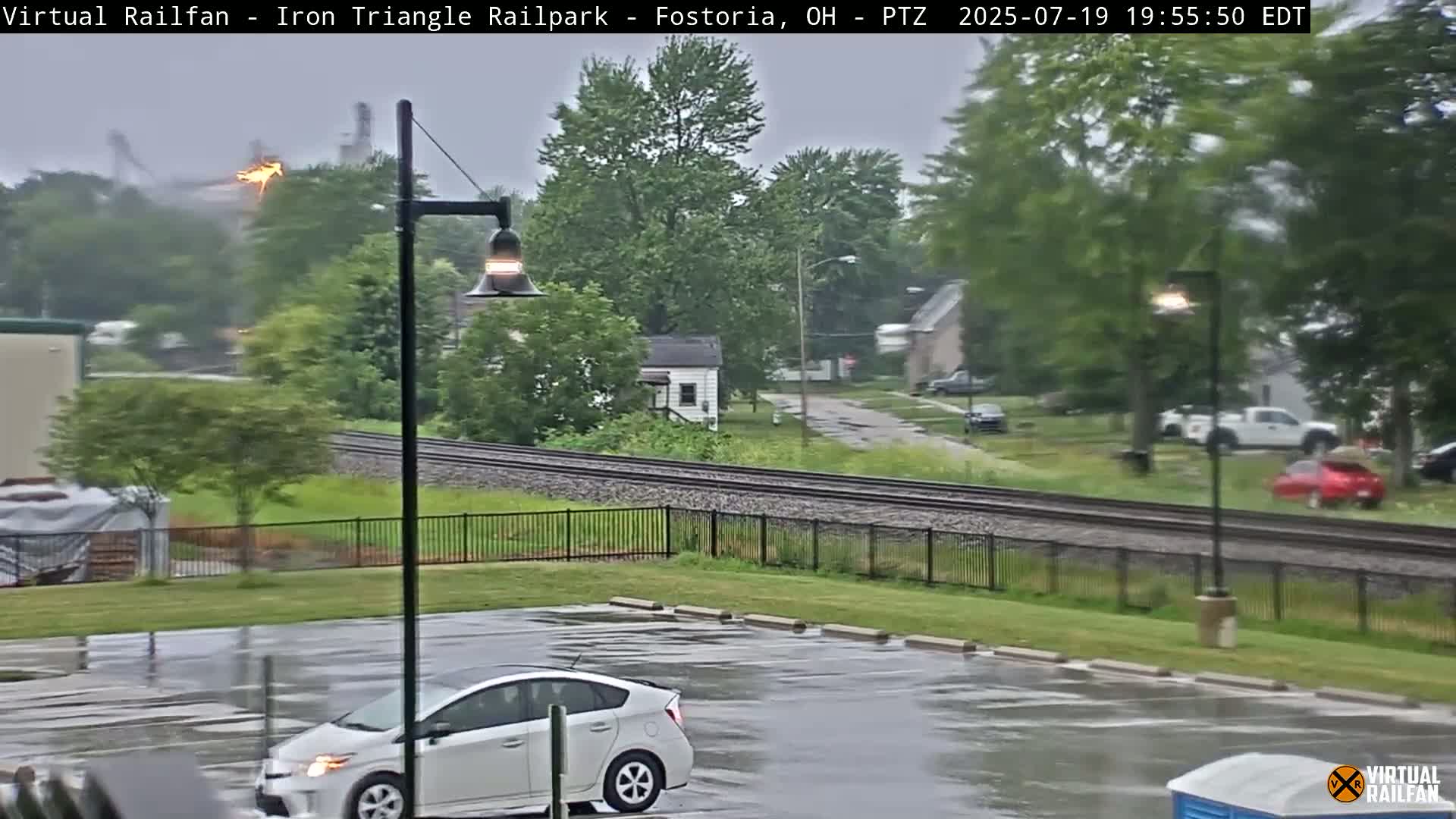 Fostoria Iron Triangle Railpark  & Railroad Crossing Live Cam -Fostoria , Seneca, Ohio, USA