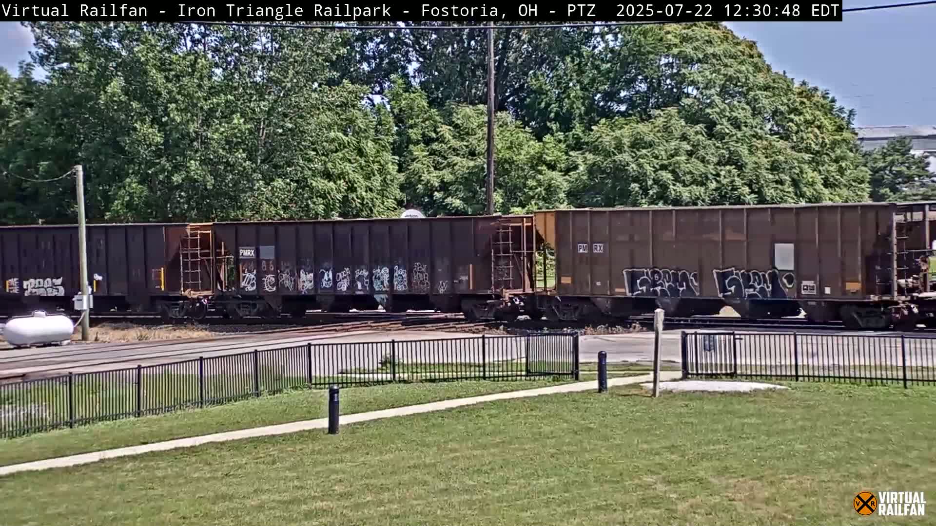 Fostoria Iron Triangle Railpark  & Railroad Crossing Live Cam -Fostoria , Seneca, Ohio, USA