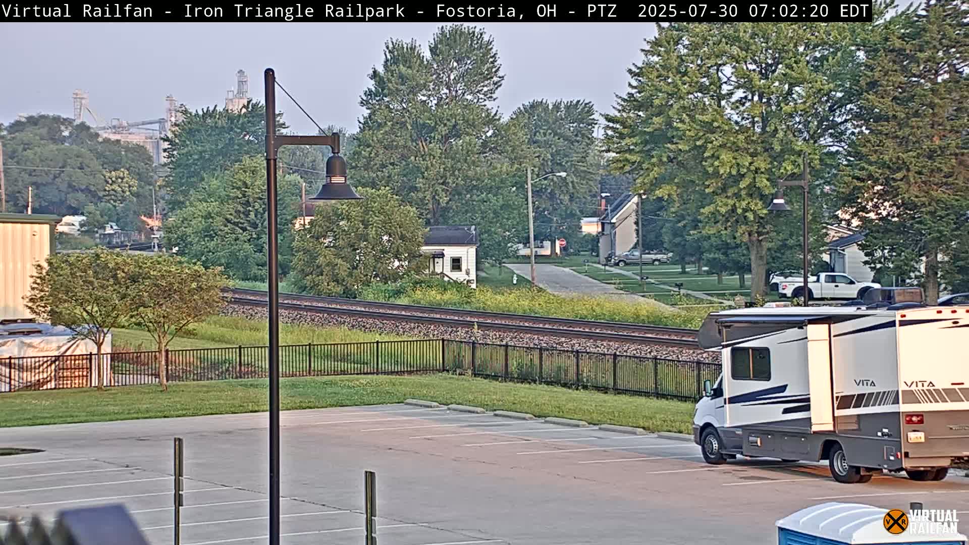 Fostoria Iron Triangle Railpark  & Railroad Crossing Live Cam -Fostoria , Seneca, Ohio, USA