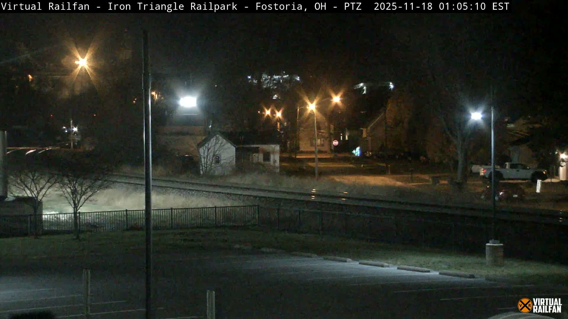 Fostoria Iron Triangle Railpark  & Railroad Crossing Live Cam -Fostoria , Seneca, Ohio, USA