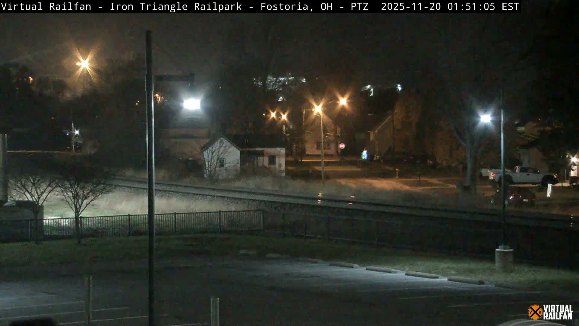 Fostoria Iron Triangle Railpark  & Railroad Crossing Live Cam -Fostoria , Seneca, Ohio, USA