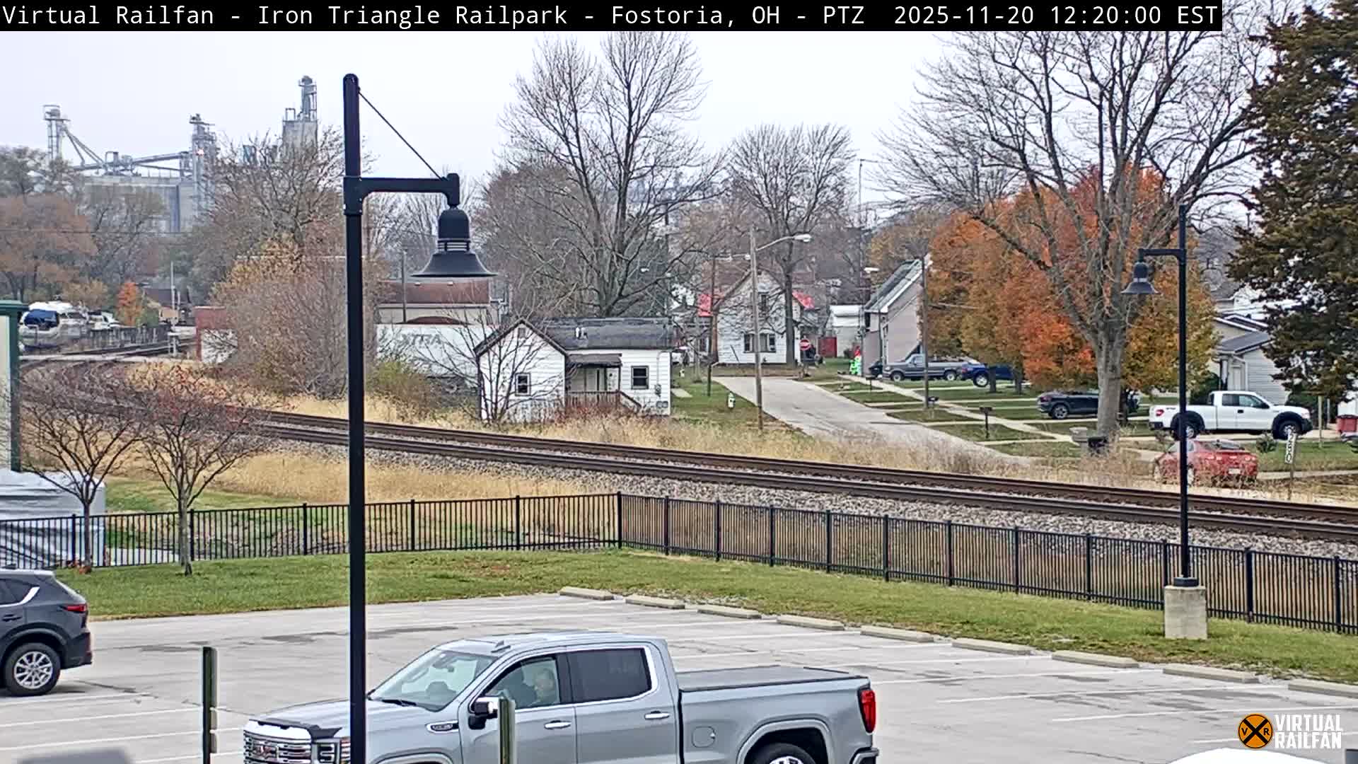Fostoria Iron Triangle Railpark  & Railroad Crossing Live Cam -Fostoria , Seneca, Ohio, USA