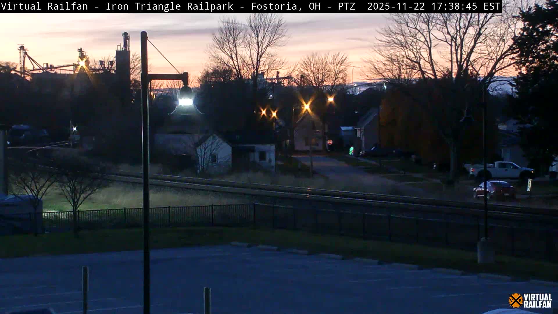 Fostoria Iron Triangle Railpark  & Railroad Crossing Live Cam -Fostoria , Seneca, Ohio, USA