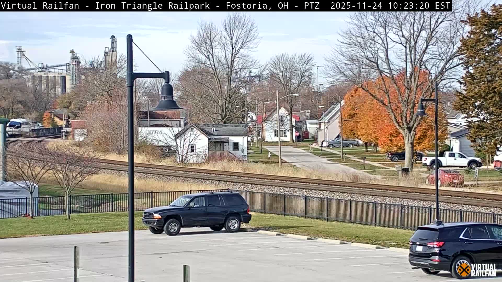 Fostoria Iron Triangle Railpark  & Railroad Crossing Live Cam -Fostoria , Seneca, Ohio, USA