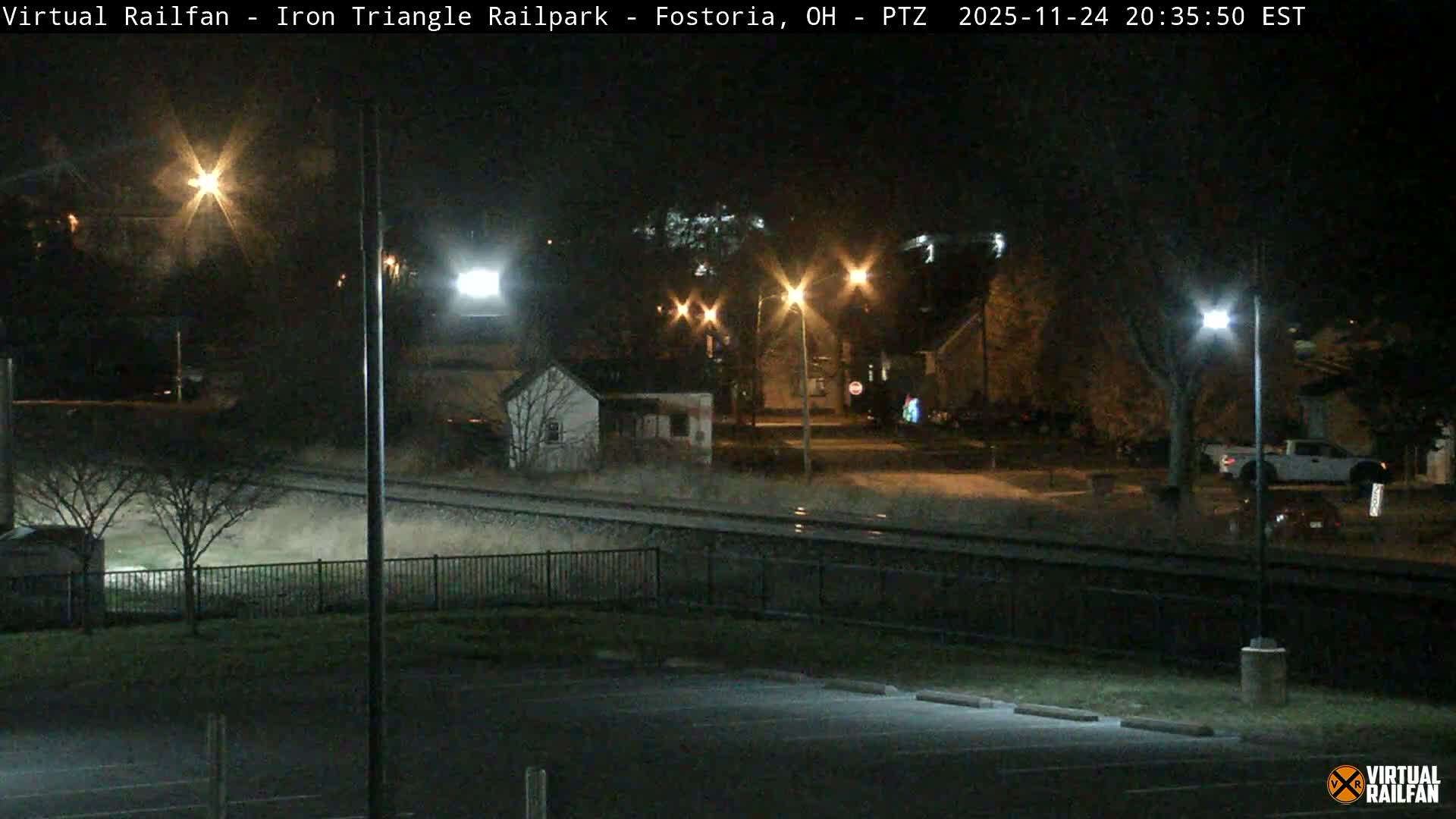 Fostoria Iron Triangle Railpark  & Railroad Crossing Live Cam -Fostoria , Seneca, Ohio, USA