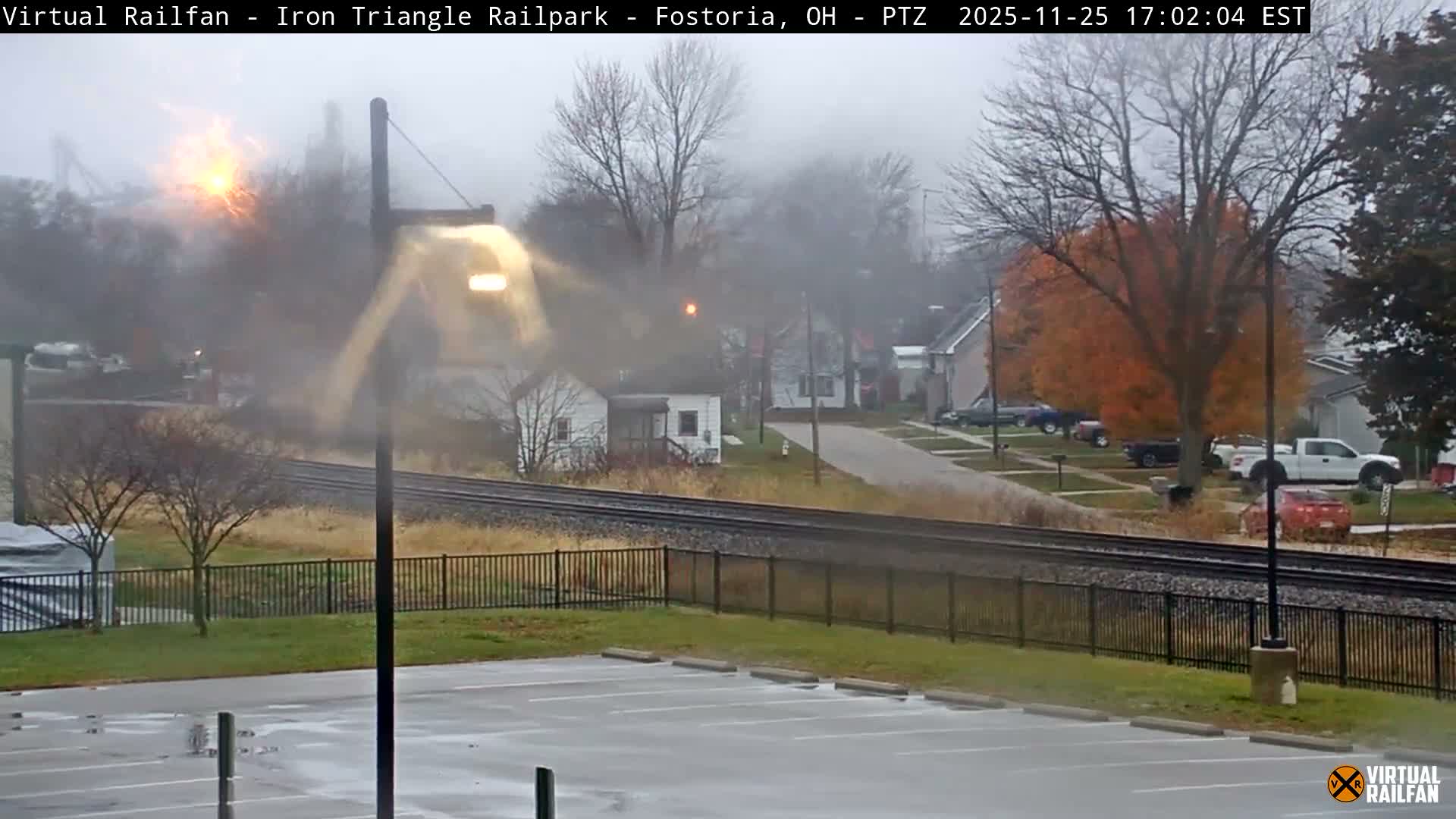 Fostoria Iron Triangle Railpark  & Railroad Crossing Live Cam -Fostoria , Seneca, Ohio, USA