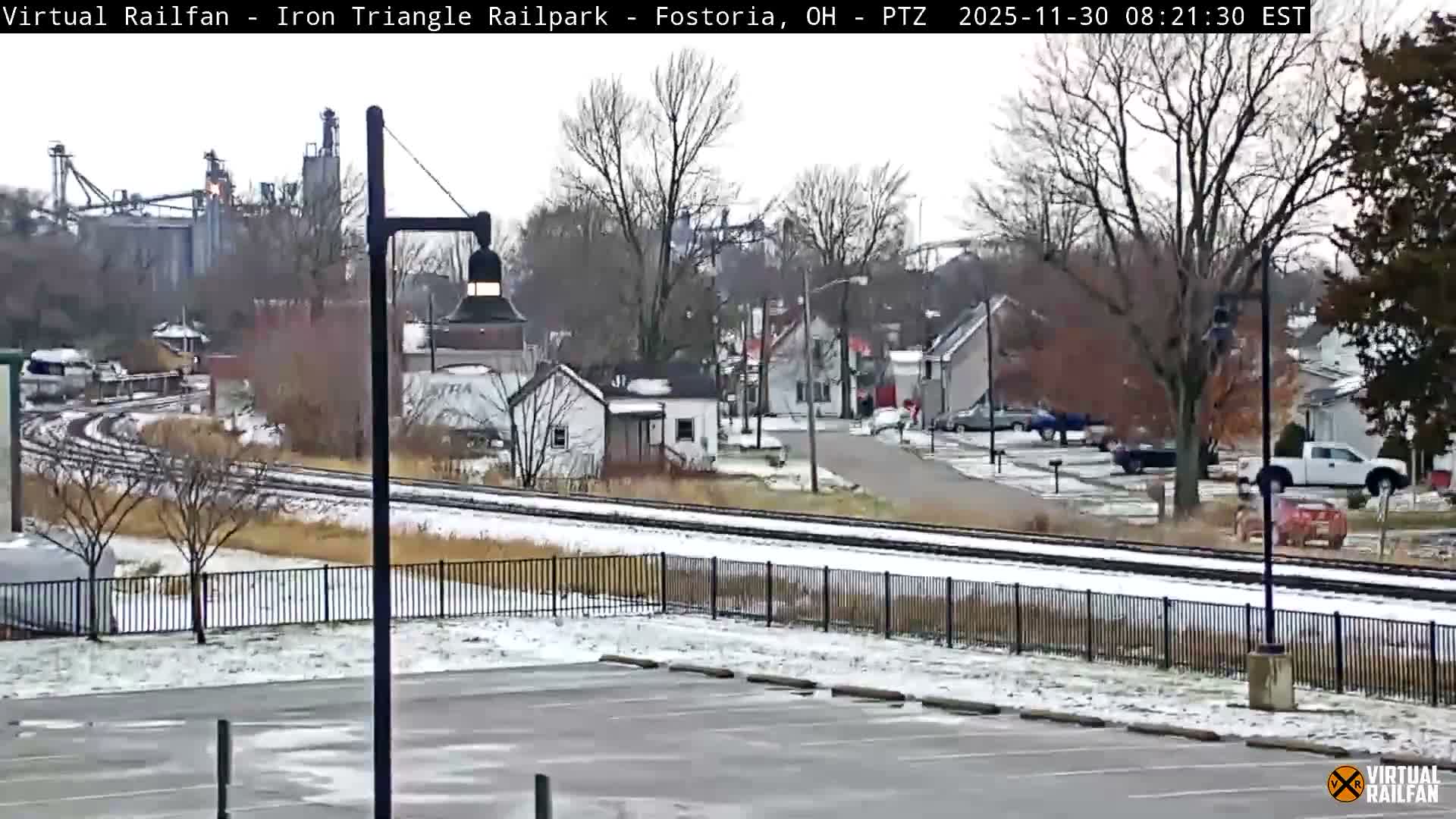 Fostoria Iron Triangle Railpark  & Railroad Crossing Live Cam -Fostoria , Seneca, Ohio, USA