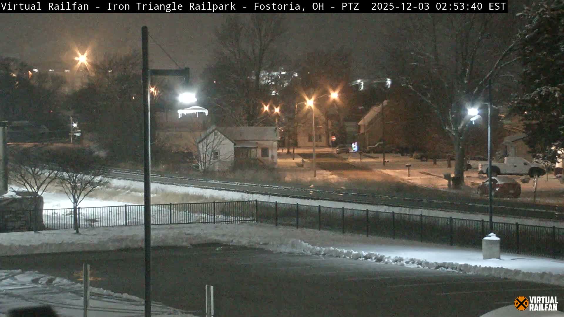 Fostoria Iron Triangle Railpark  & Railroad Crossing Live Cam -Fostoria , Seneca, Ohio, USA