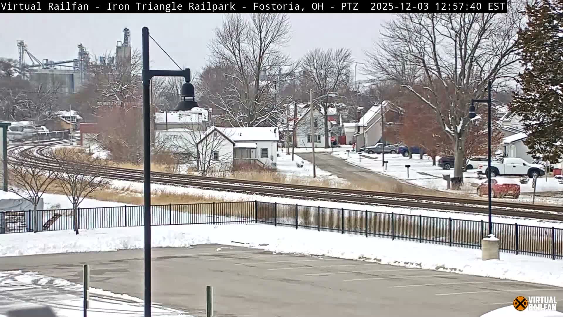 Fostoria Iron Triangle Railpark  & Railroad Crossing Live Cam -Fostoria , Seneca, Ohio, USA