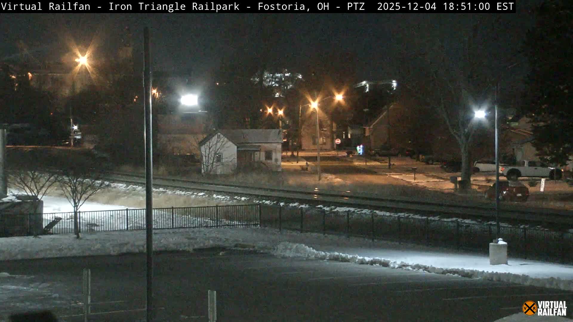 Fostoria Iron Triangle Railpark  & Railroad Crossing Live Cam -Fostoria , Seneca, Ohio, USA