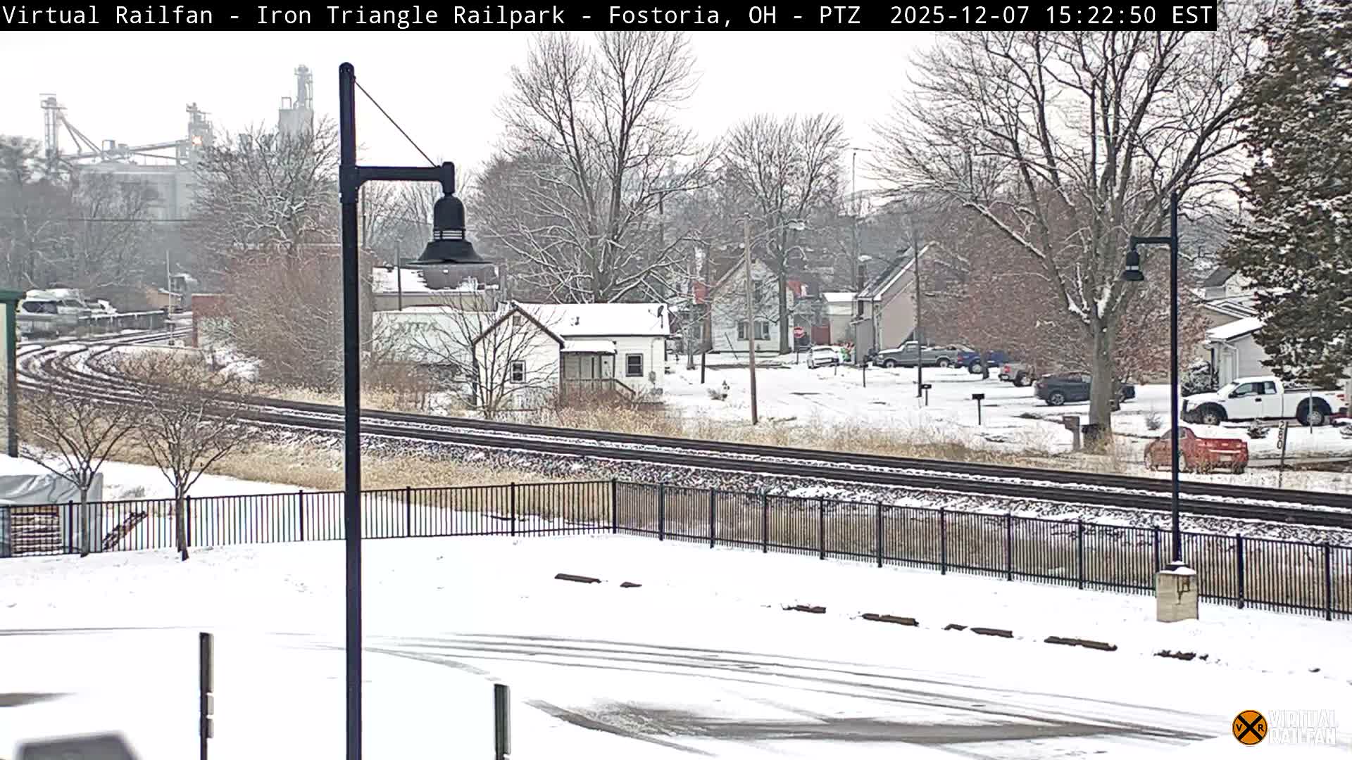 Fostoria Iron Triangle Railpark  & Railroad Crossing Live Cam -Fostoria , Seneca, Ohio, USA