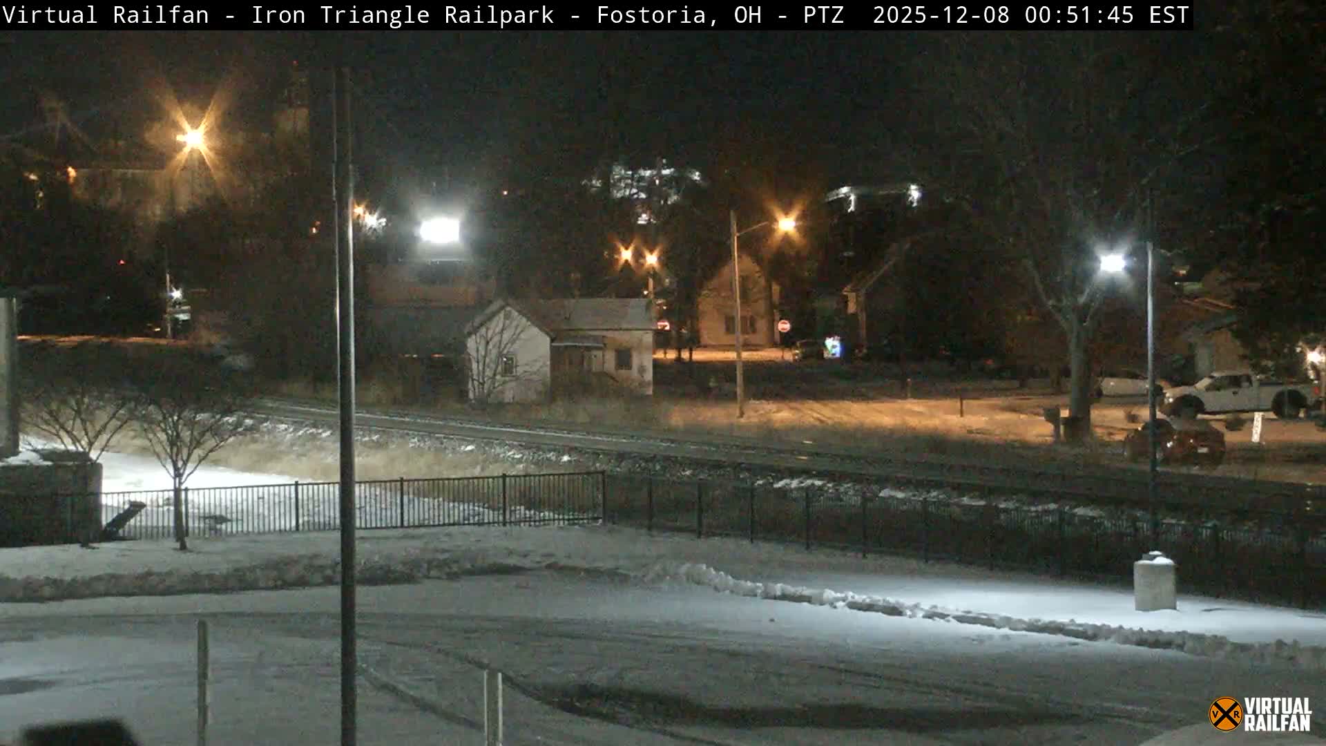 Fostoria Iron Triangle Railpark  & Railroad Crossing Live Cam -Fostoria , Seneca, Ohio, USA