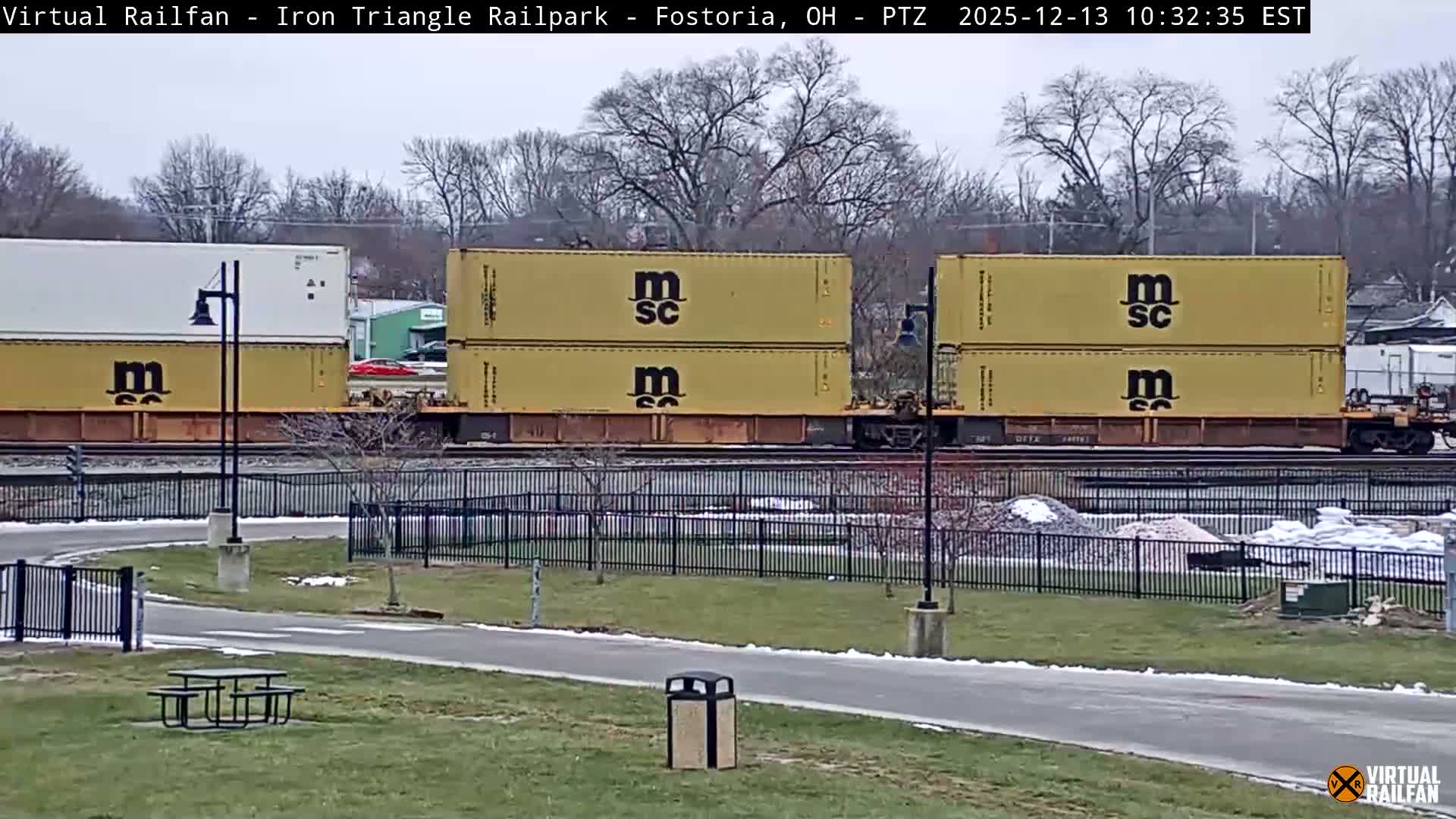 Fostoria Iron Triangle Railpark  & Railroad Crossing Live Cam -Fostoria , Seneca, Ohio, USA