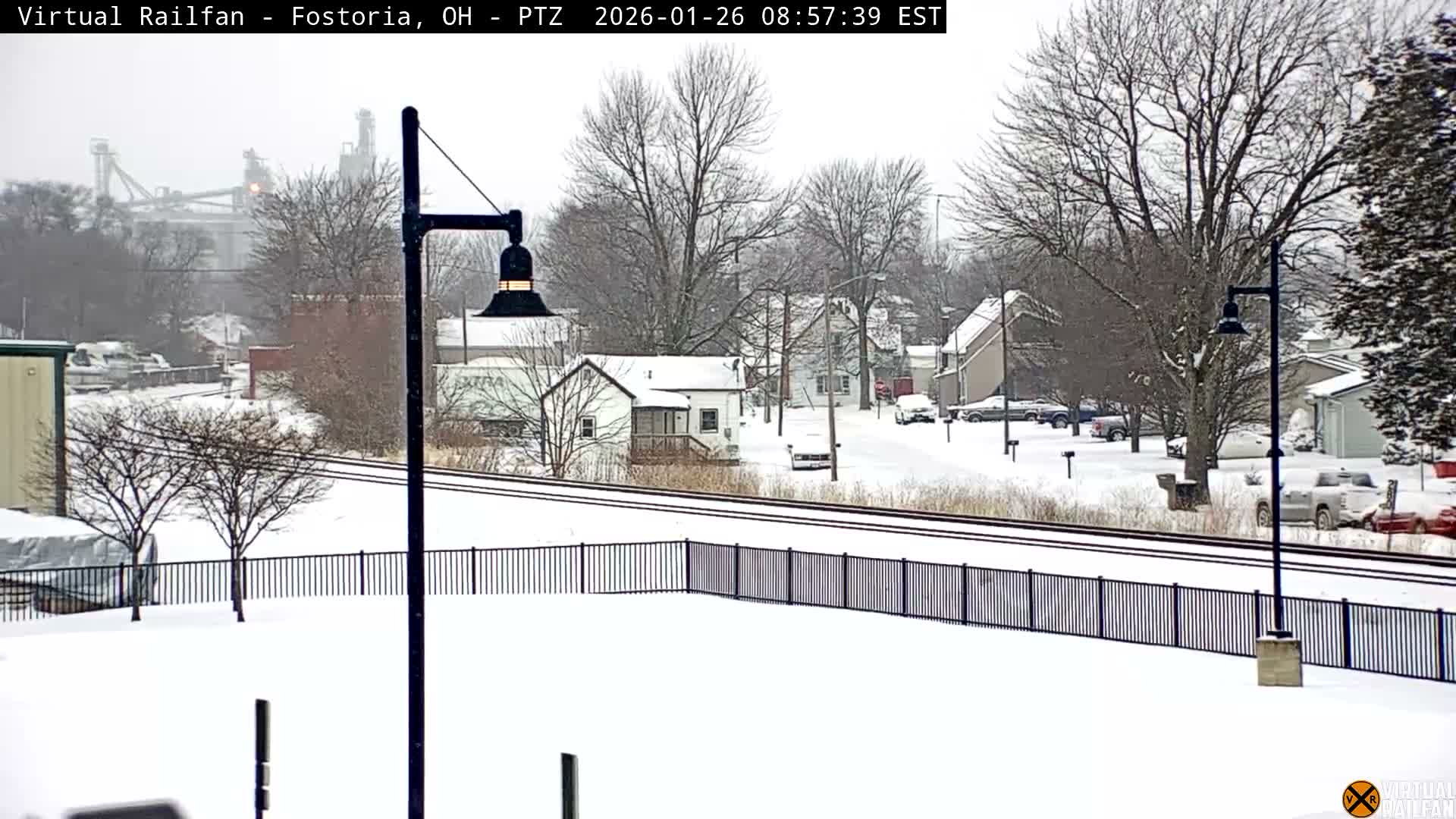 Fostoria Iron Triangle Railpark  & Railroad Crossing Live Cam -Fostoria , Seneca, Ohio, USA