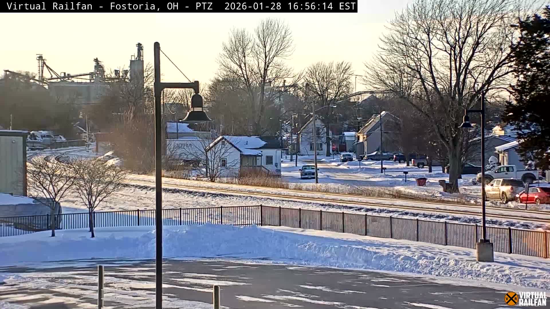 Fostoria Iron Triangle Railpark  & Railroad Crossing Live Cam -Fostoria , Seneca, Ohio, USA