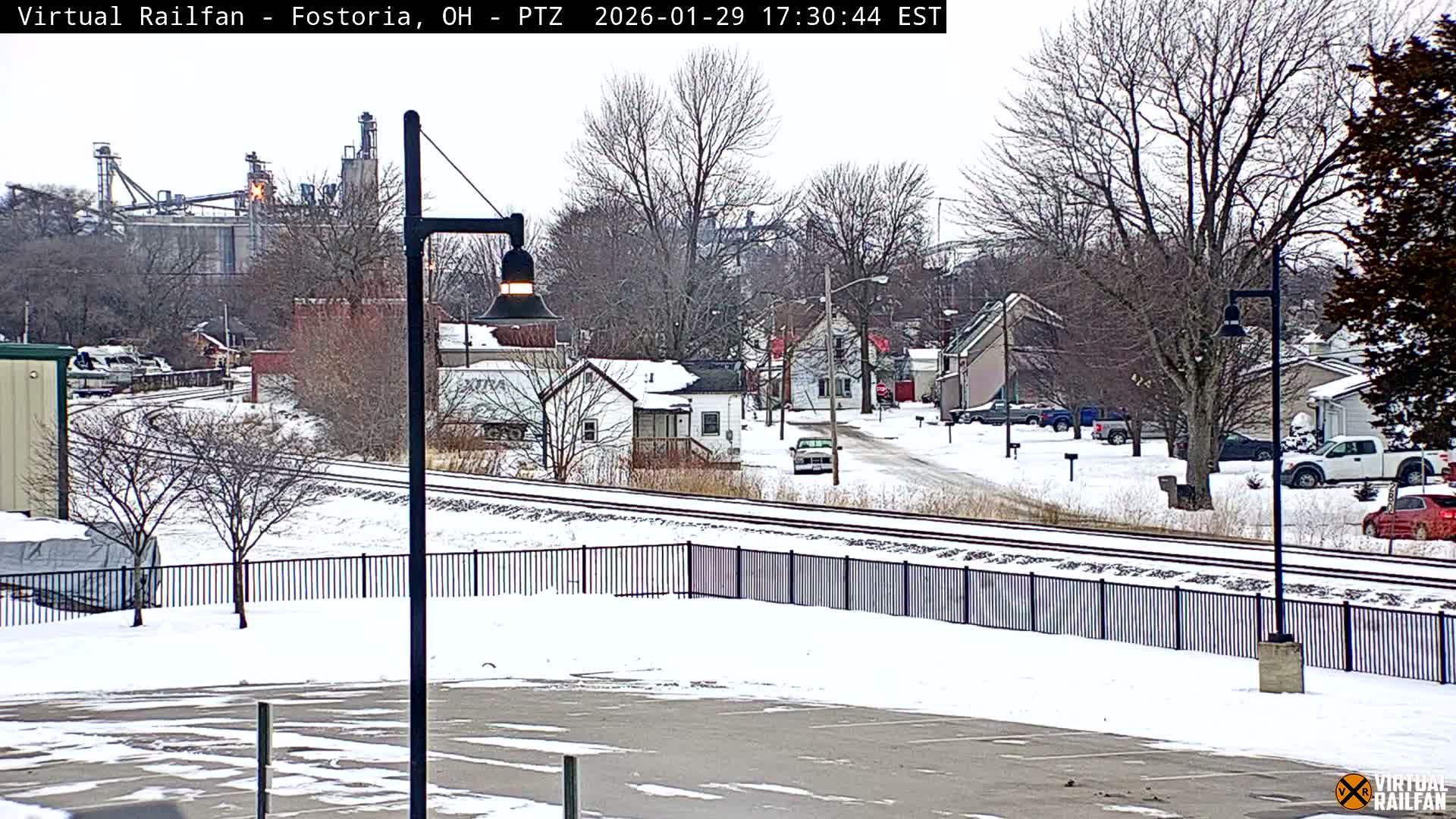 Fostoria Iron Triangle Railpark  & Railroad Crossing Live Cam -Fostoria , Seneca, Ohio, USA