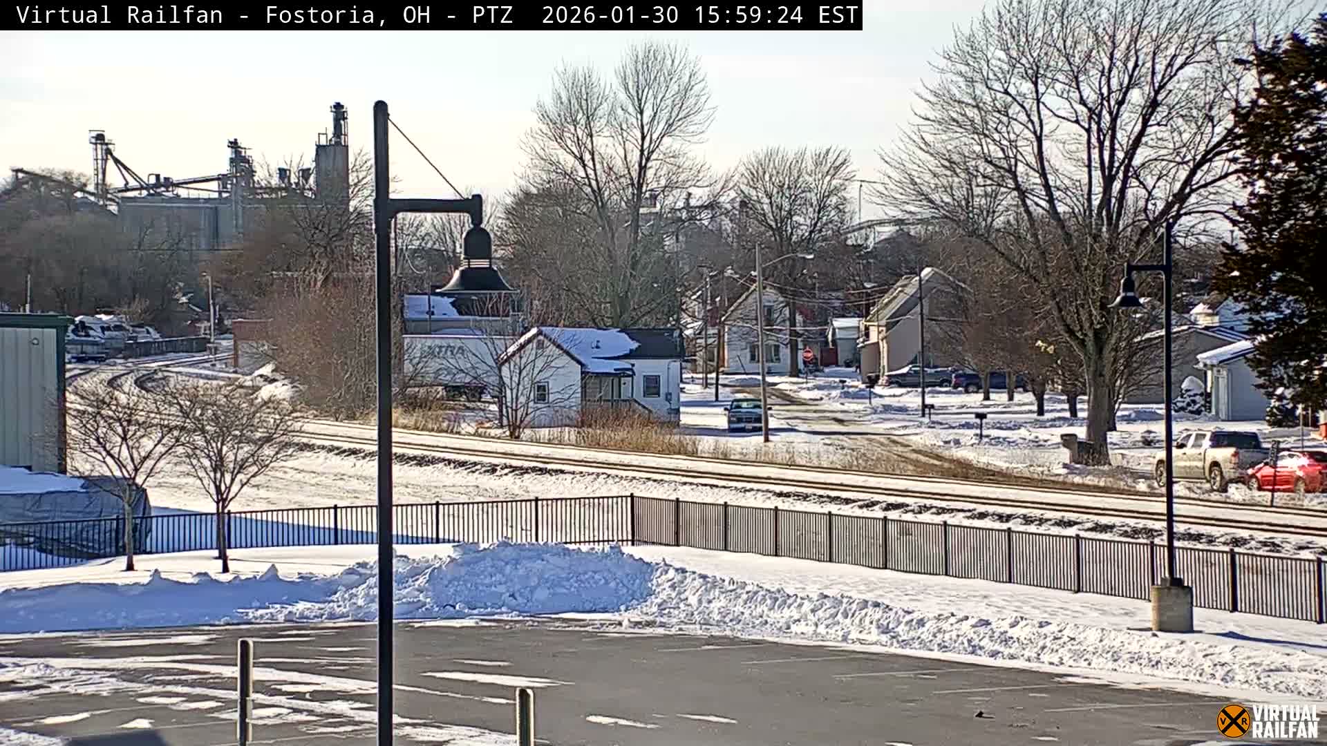 Fostoria Iron Triangle Railpark  & Railroad Crossing Live Cam -Fostoria , Seneca, Ohio, USA