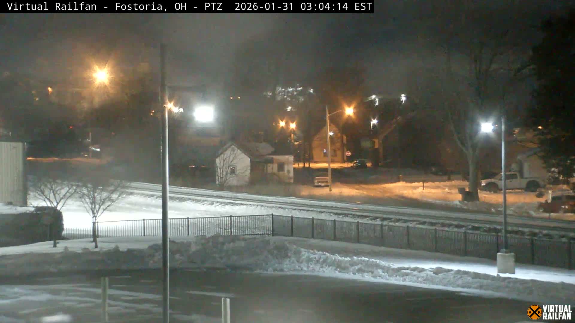 Fostoria Iron Triangle Railpark  & Railroad Crossing Live Cam -Fostoria , Seneca, Ohio, USA