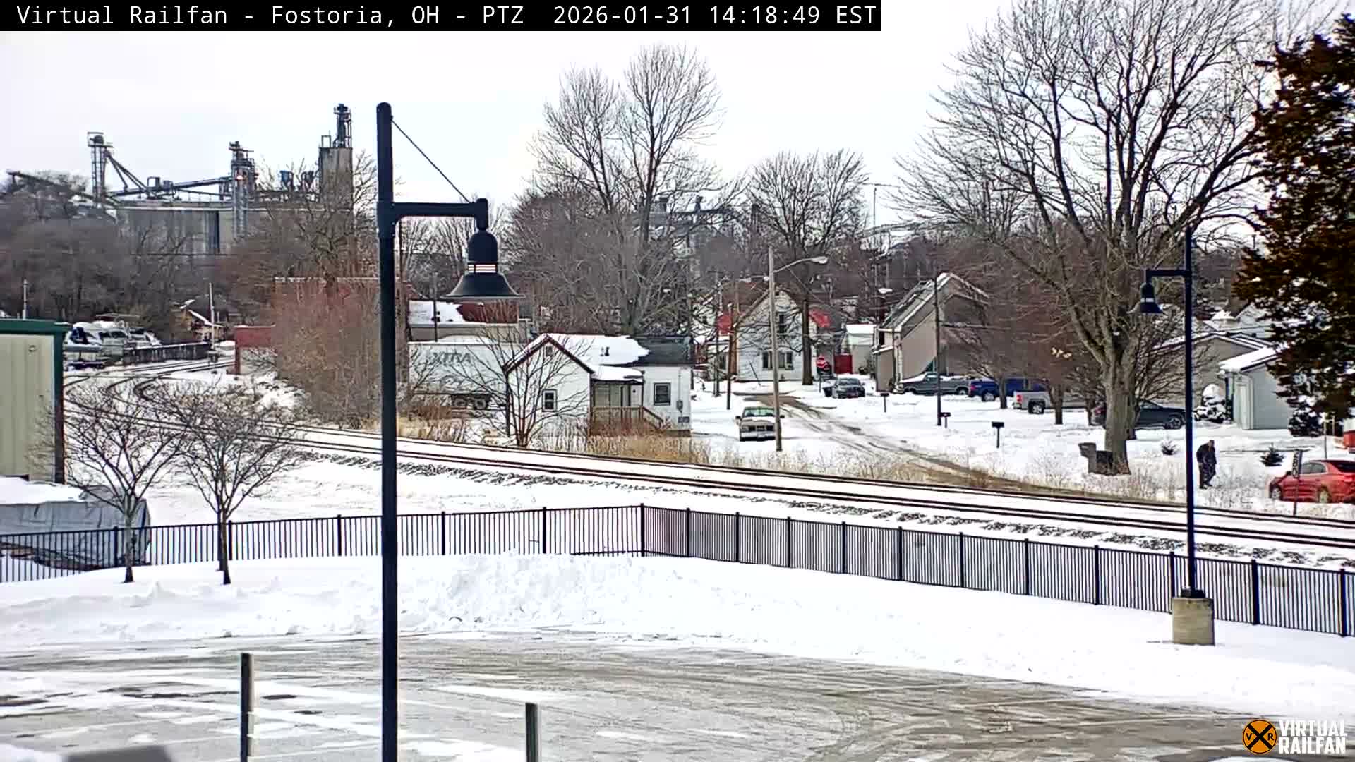Fostoria Iron Triangle Railpark  & Railroad Crossing Live Cam -Fostoria , Seneca, Ohio, USA