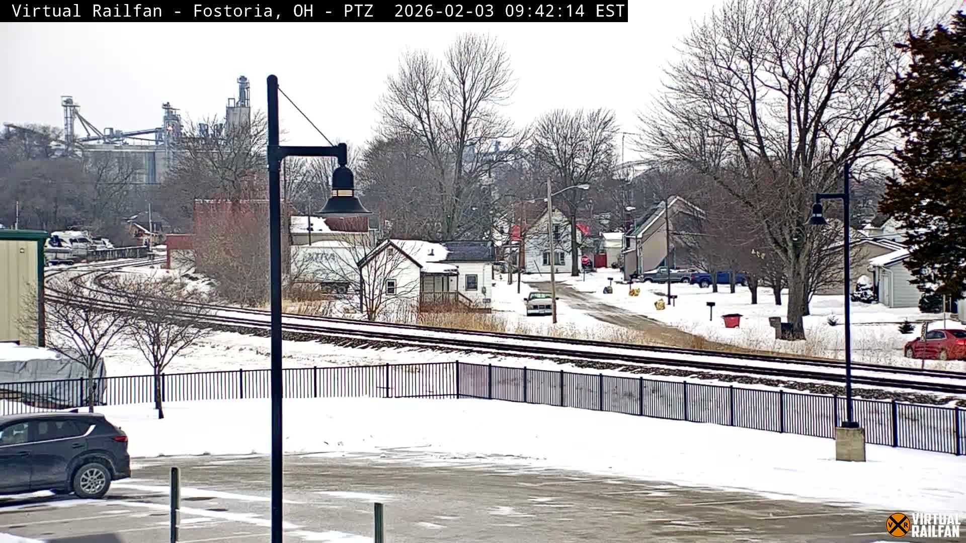 Fostoria Iron Triangle Railpark  & Railroad Crossing Live Cam -Fostoria , Seneca, Ohio, USA