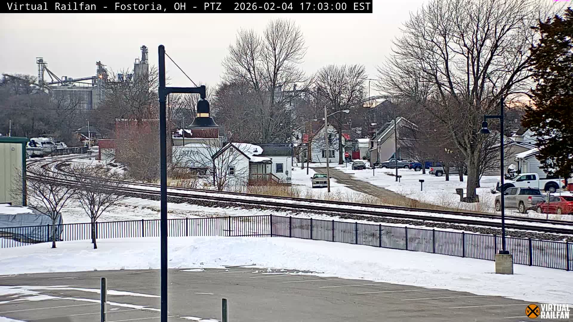 Fostoria Iron Triangle Railpark  & Railroad Crossing Live Cam -Fostoria , Seneca, Ohio, USA