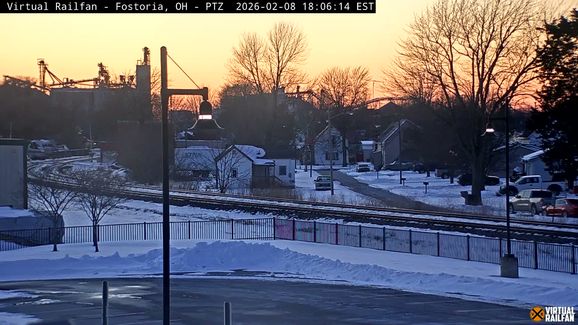 Fostoria Iron Triangle Railpark  & Railroad Crossing Live Cam -Fostoria , Seneca, Ohio, USA