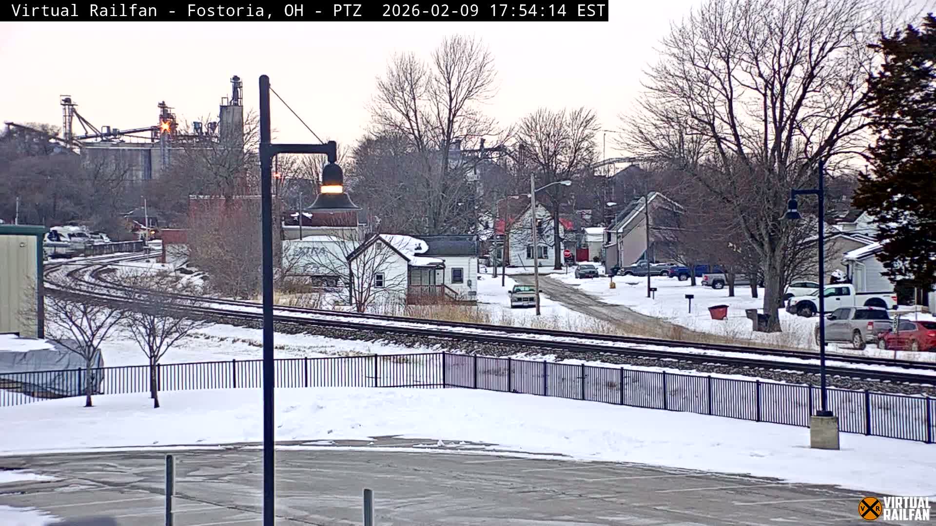 Fostoria Iron Triangle Railpark  & Railroad Crossing Live Cam -Fostoria , Seneca, Ohio, USA