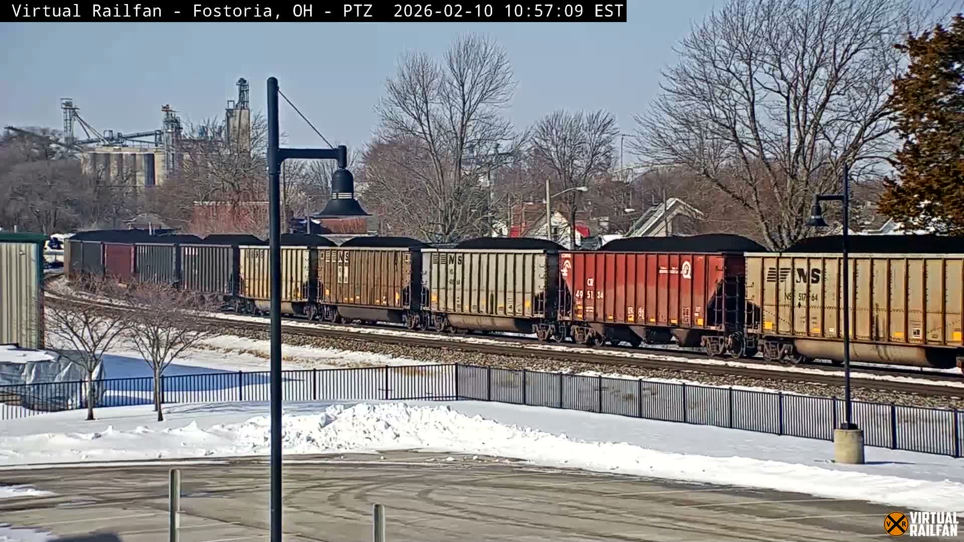 Fostoria Iron Triangle Railpark  & Railroad Crossing Live Cam -Fostoria , Seneca, Ohio, USA