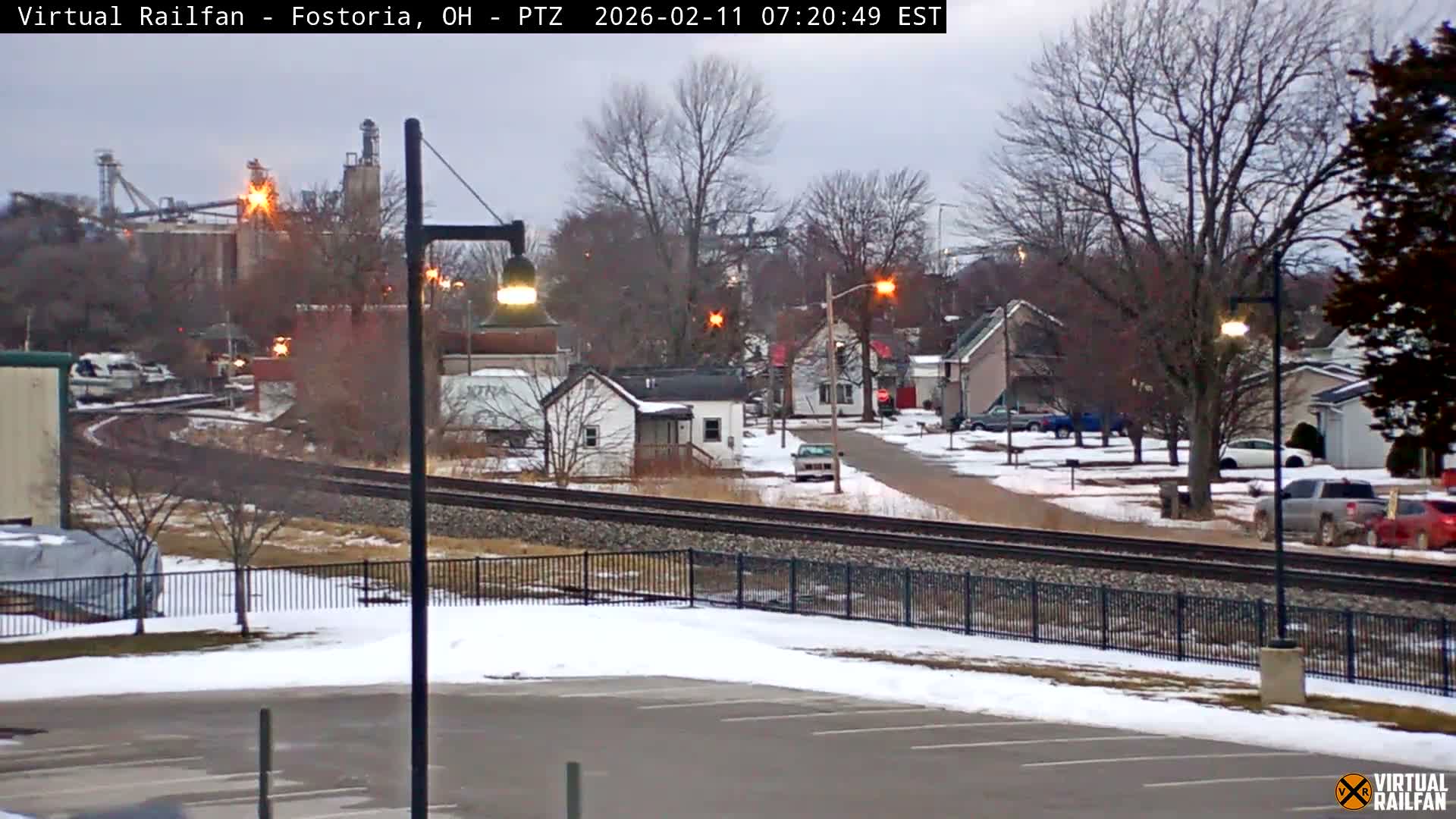 Fostoria Iron Triangle Railpark  & Railroad Crossing Live Cam -Fostoria , Seneca, Ohio, USA