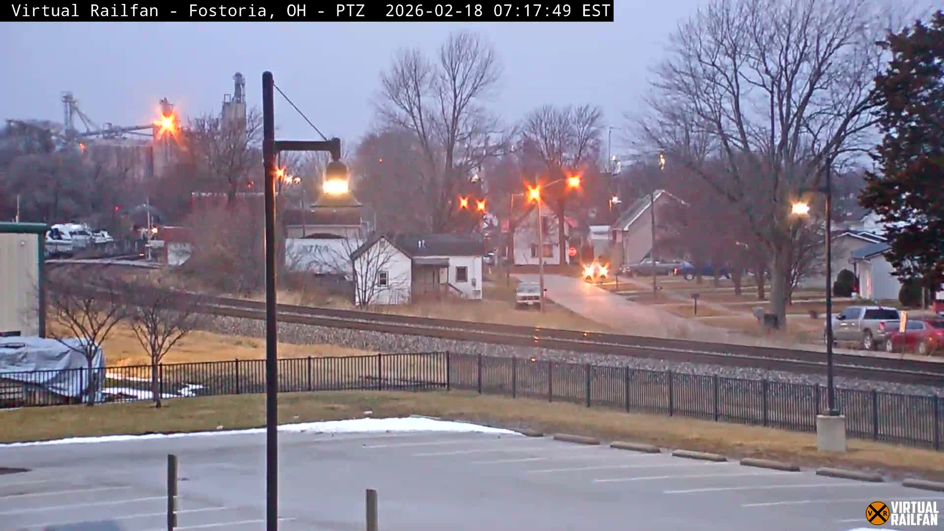 Fostoria Iron Triangle Railpark  & Railroad Crossing Live Cam -Fostoria , Seneca, Ohio, USA