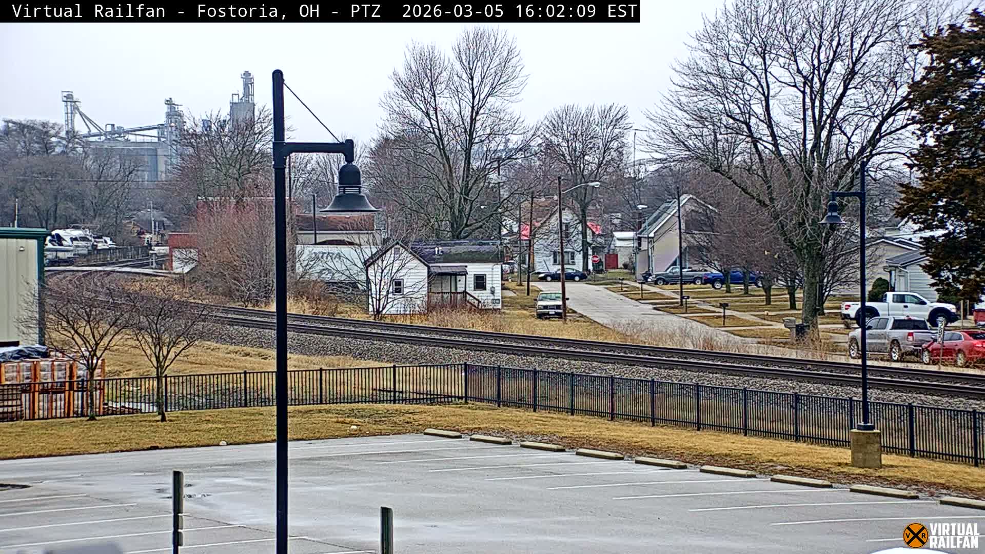 Fostoria Iron Triangle Railpark  & Railroad Crossing Live Cam -Fostoria , Seneca, Ohio, USA