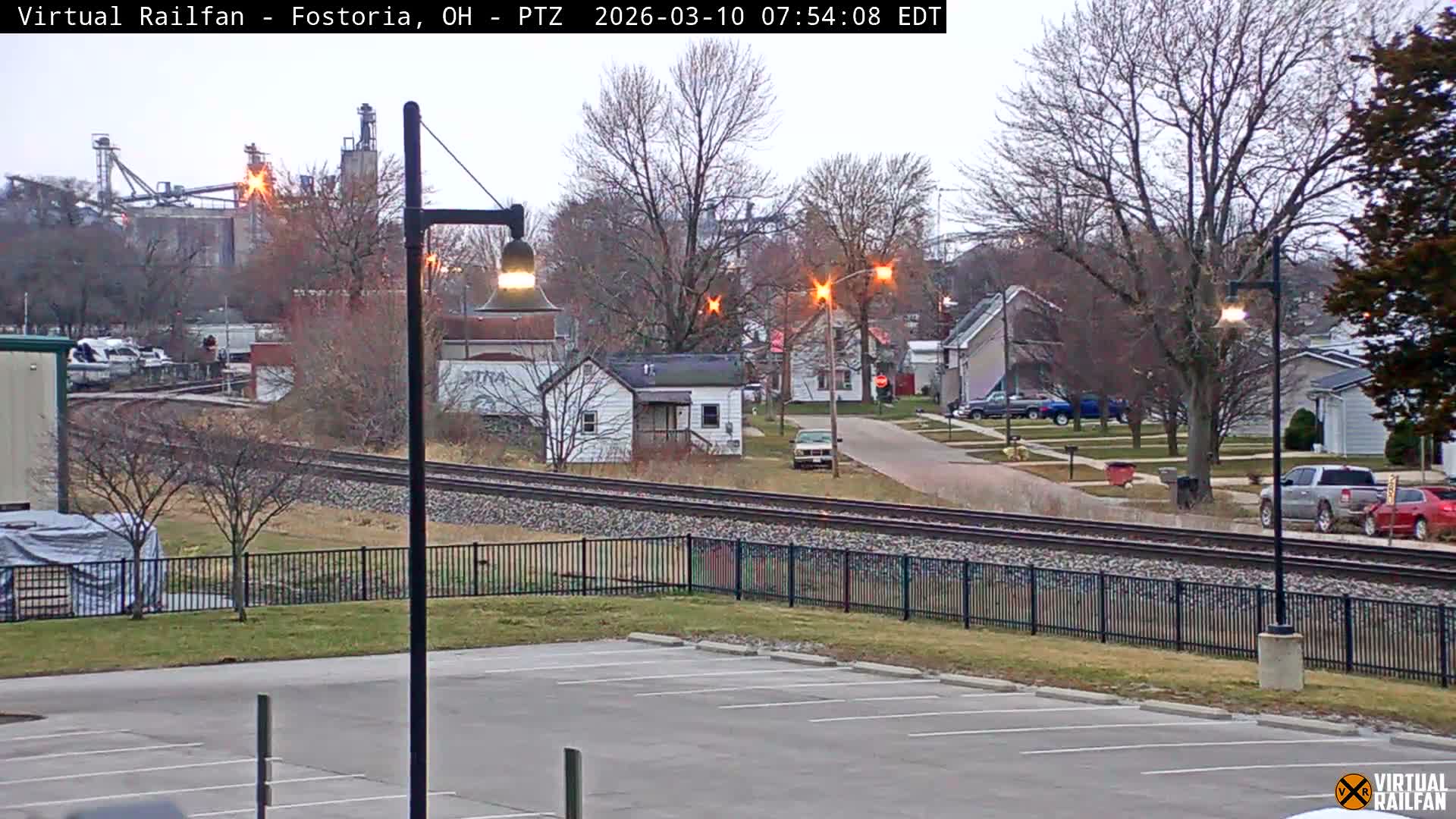 Fostoria Iron Triangle Railpark  & Railroad Crossing Live Cam -Fostoria , Seneca, Ohio, USA