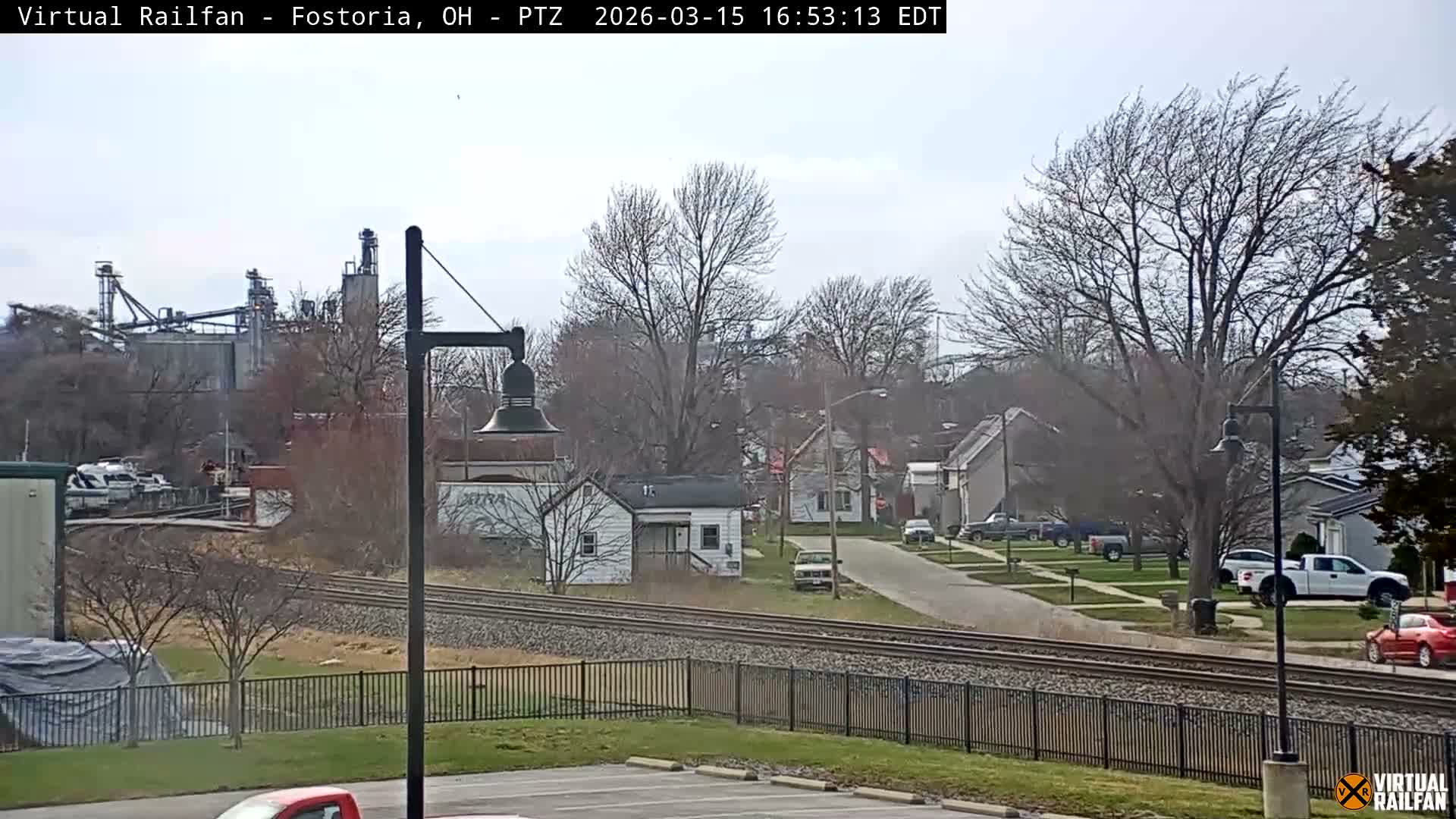Fostoria Iron Triangle Railpark  & Railroad Crossing Live Cam -Fostoria , Seneca, Ohio, USA