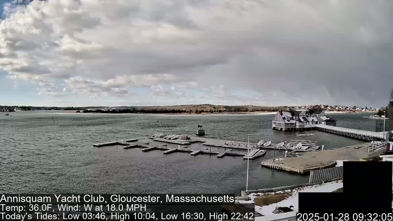 Annisquam Yacht Club Live Cam - Gloucester, Massachusetts, USA 