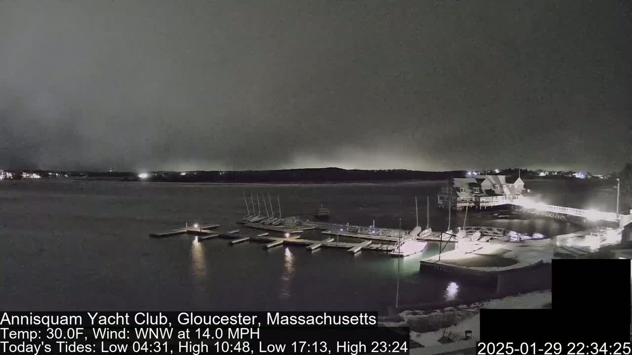 Annisquam Yacht Club Live Cam - Gloucester, Massachusetts, USA 