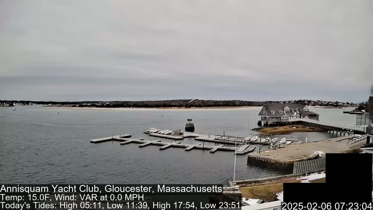 Annisquam Yacht Club Live Cam - Gloucester, Massachusetts, USA 