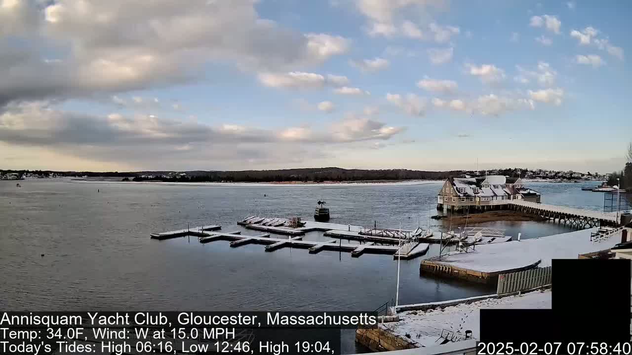 Annisquam Yacht Club Live Cam - Gloucester, Massachusetts, USA 