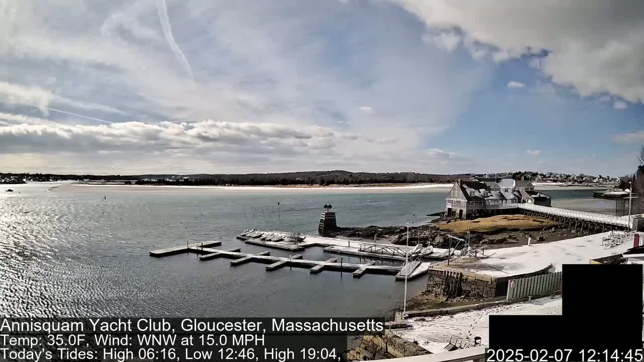 Annisquam Yacht Club Live Cam - Gloucester, Massachusetts, USA 