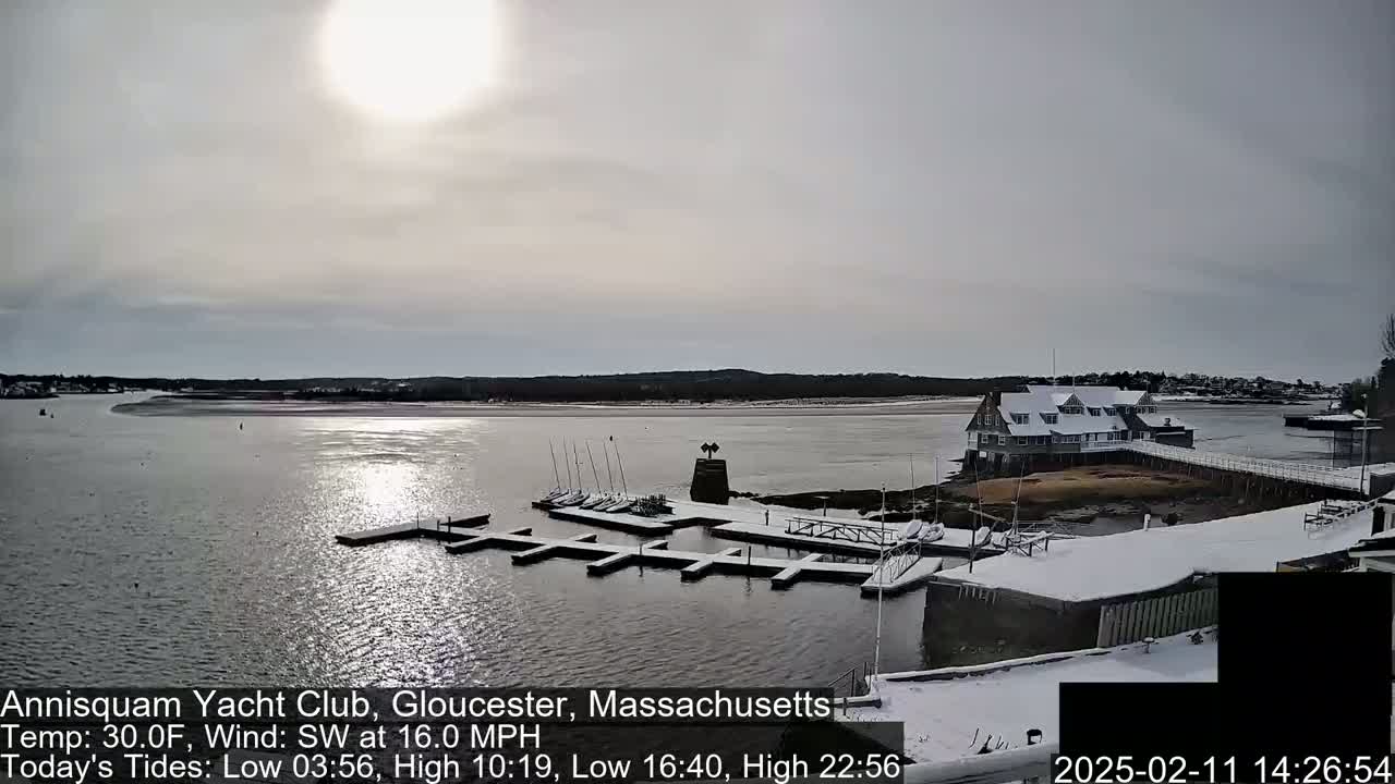 Annisquam Yacht Club Live Cam - Gloucester, Massachusetts, USA 
