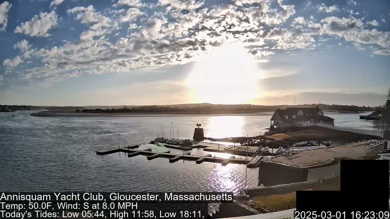 Annisquam Yacht Club Live Cam - Gloucester, Massachusetts, USA 