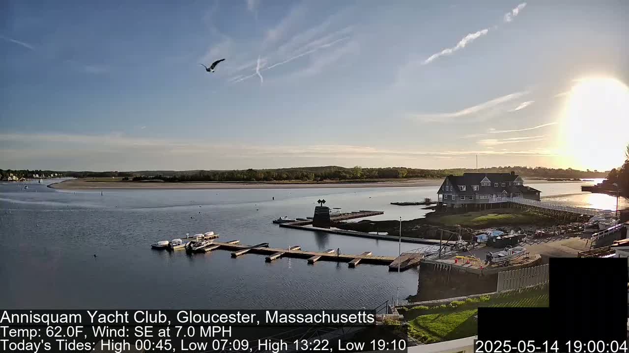 Annisquam Yacht Club Live Cam - Gloucester, Massachusetts, USA 