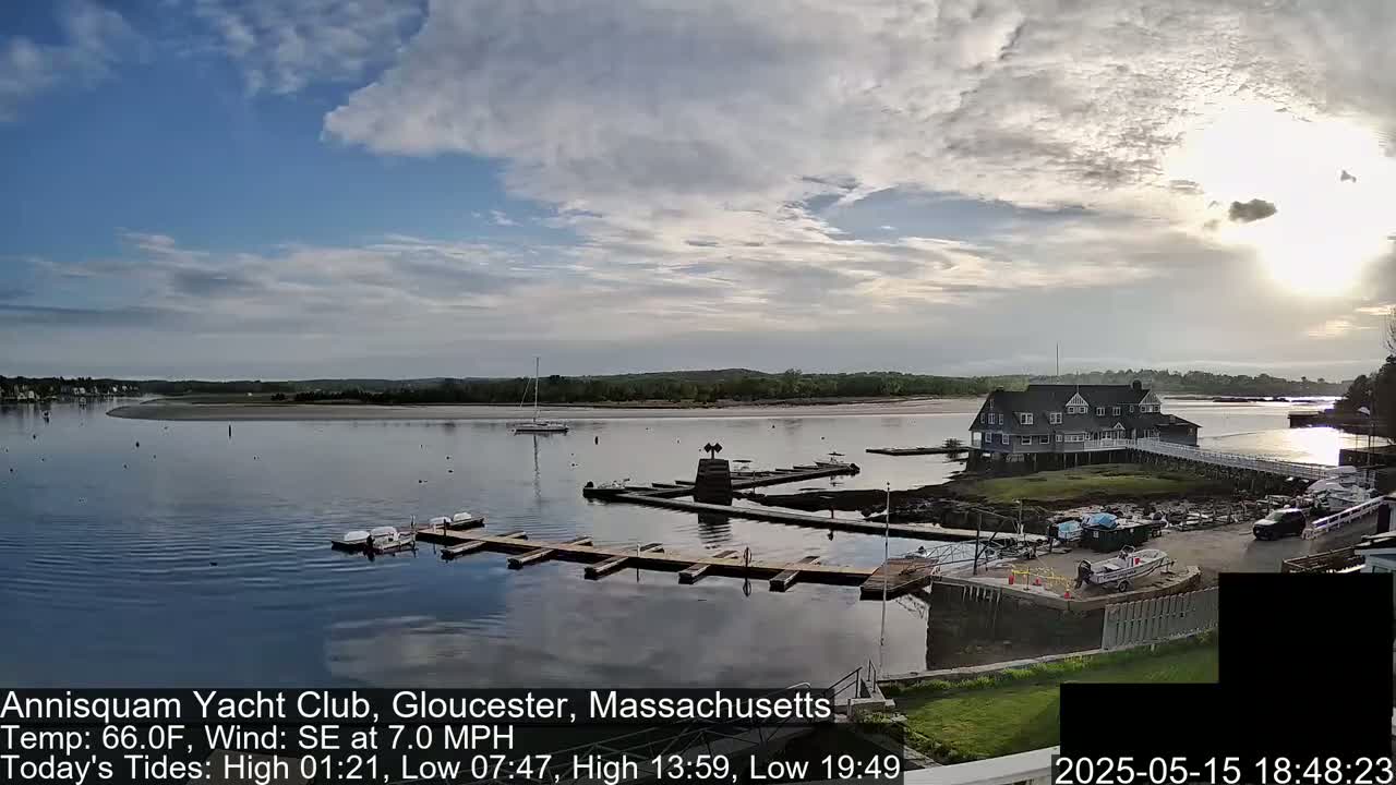 Annisquam Yacht Club Live Cam - Gloucester, Massachusetts, USA 