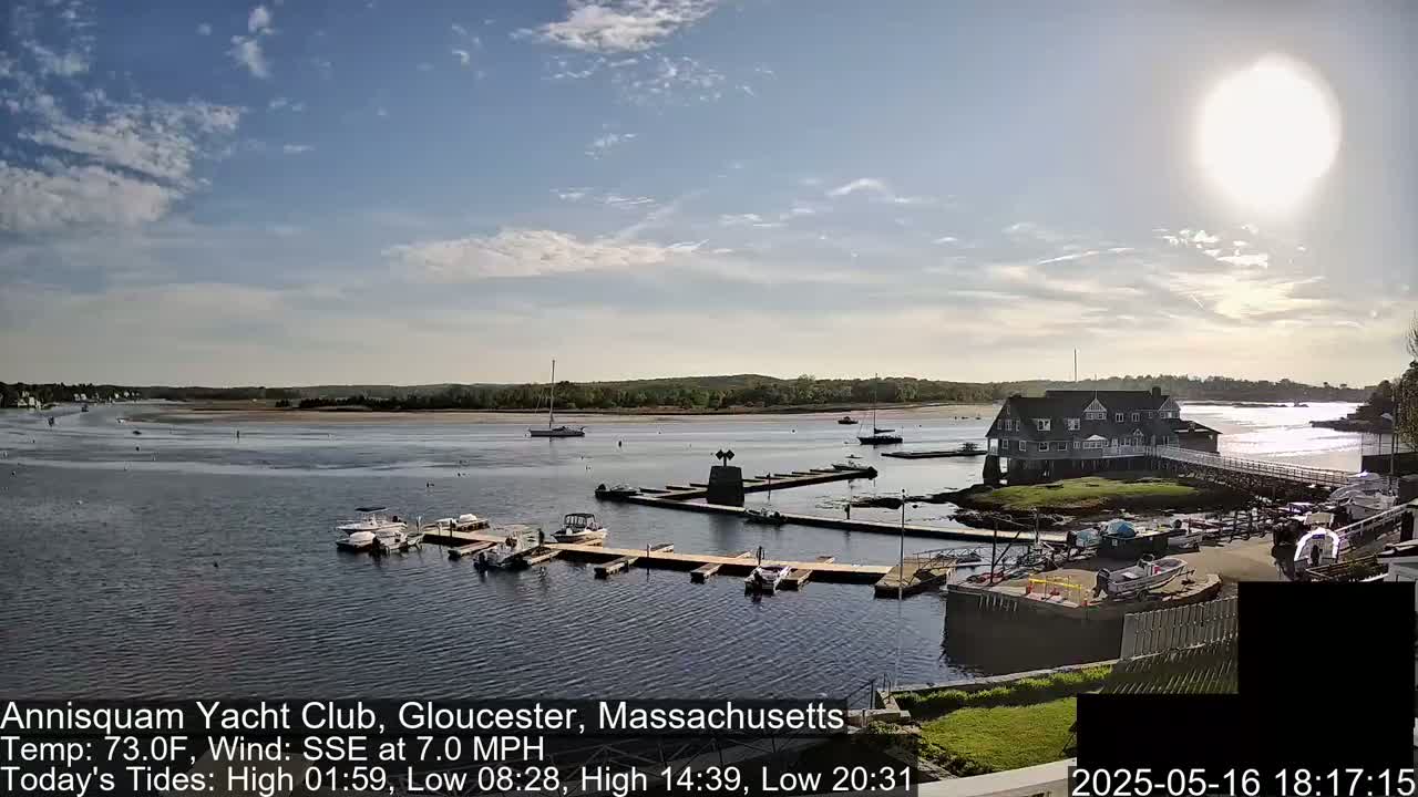 Annisquam Yacht Club Live Cam - Gloucester, Massachusetts, USA 