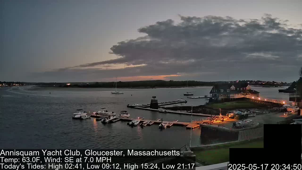 Annisquam Yacht Club Live Cam - Gloucester, Massachusetts, USA 