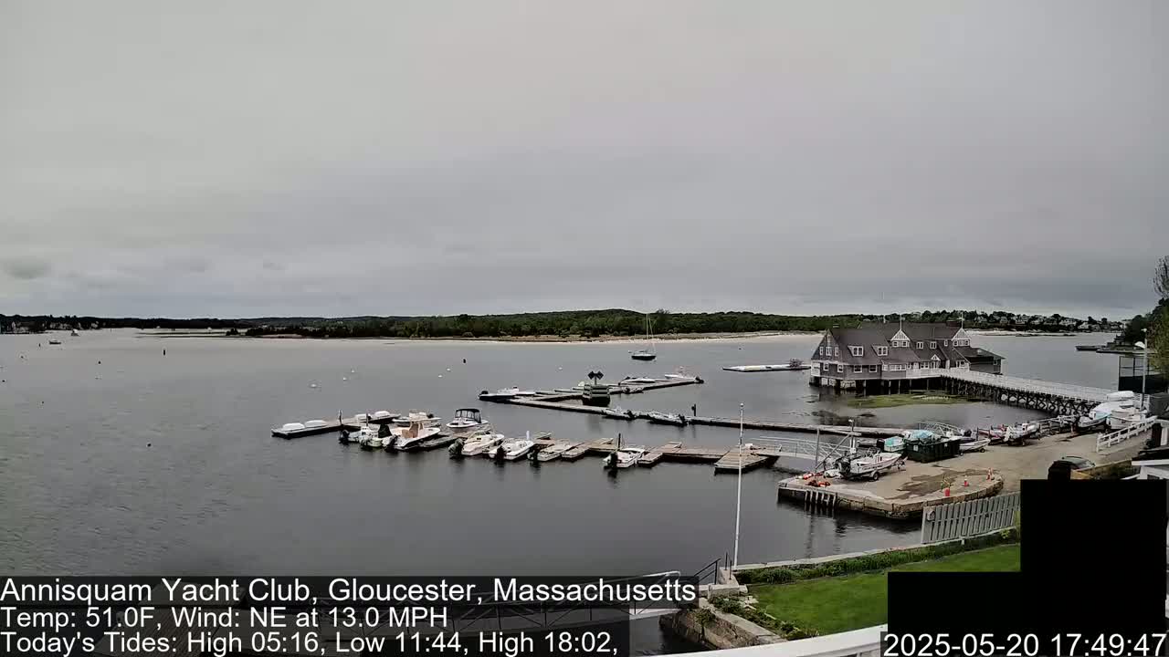 Annisquam Yacht Club Live Cam - Gloucester, Massachusetts, USA 
