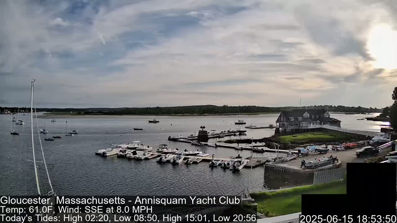 Annisquam Yacht Club Live Cam - Gloucester, Massachusetts, USA 