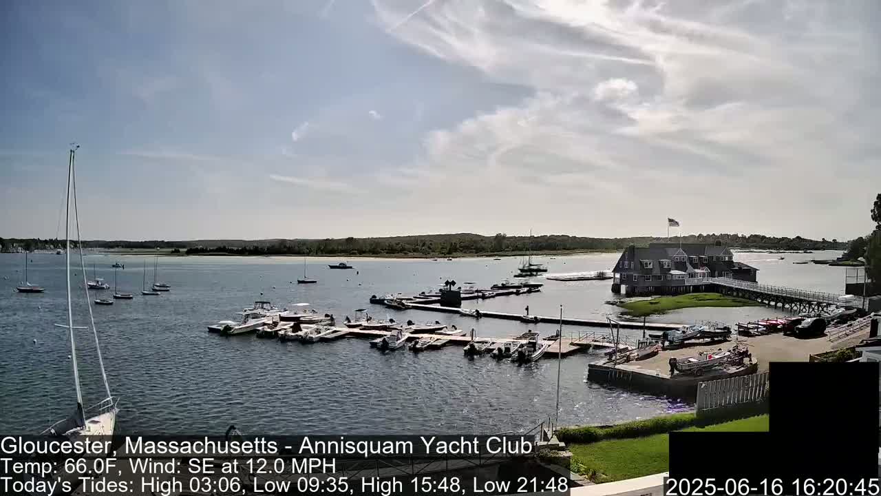 Annisquam Yacht Club Live Cam - Gloucester, Massachusetts, USA 